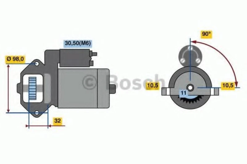 Image of Starter motor Bosch 0 986 023 570