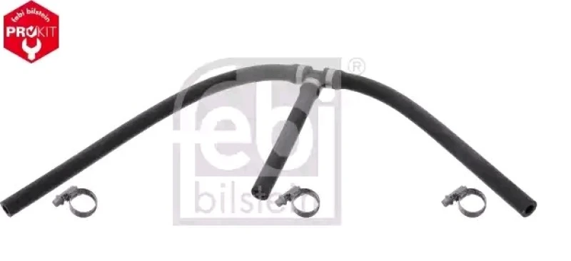 Image of FEBI BILSTEIN 49158 Radiator Hose OE Turbo NEW, EPDM (ethylene propylene diene Monomer (M-class) rubber), with clamps EPDM (ethylene propylene diene M