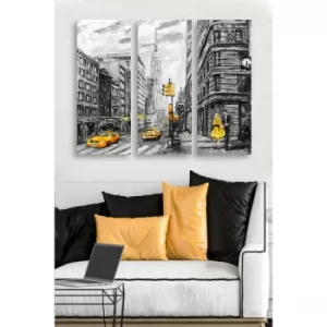 Image of MDF0071 Multicolor Decorative MDF Painting (3 Pieces)
