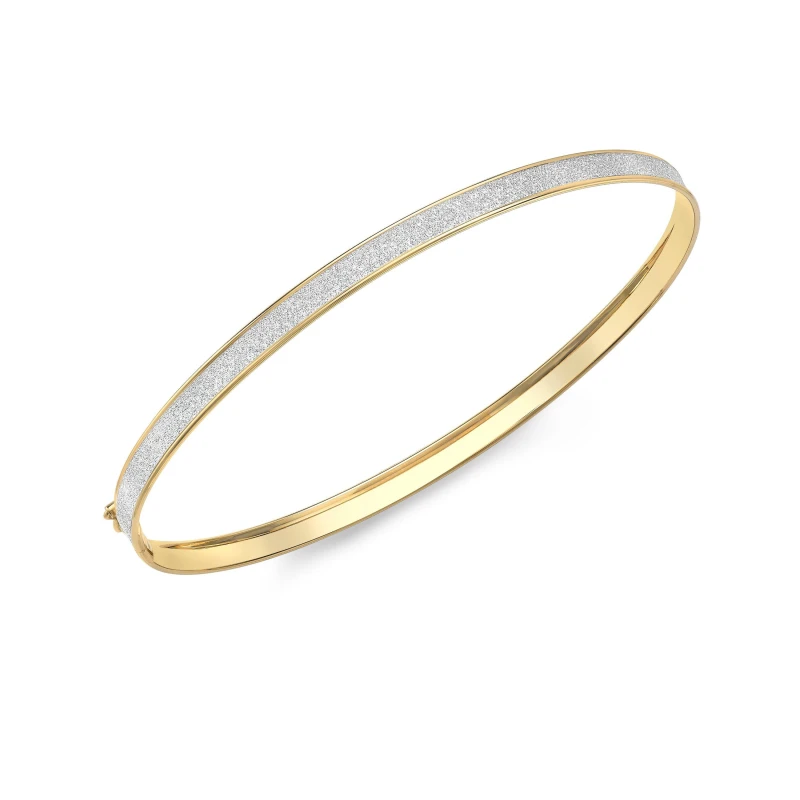Image of Be You 9ct Gold Stardust Bangle Gold female One Size