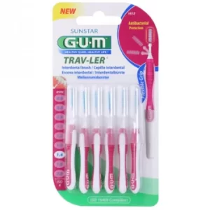 Image of Gum Trav-Ler Pink Interdental Brushes 6Pcs