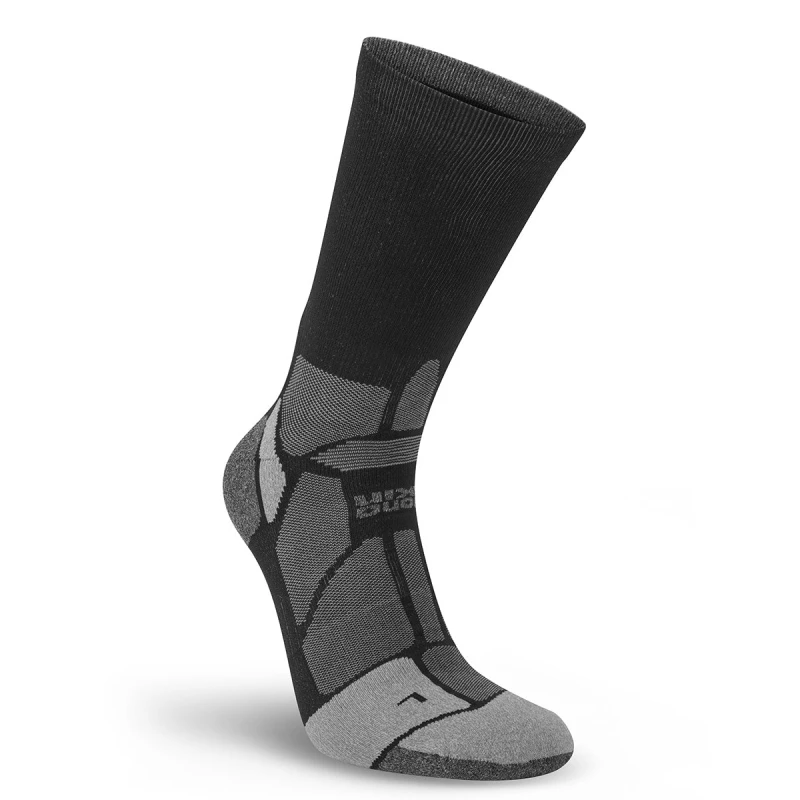 Image of Hilly Hilly Marathon Fresh Crew Minimum cushion running socks - Black/Grey / S