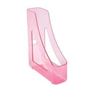 Image of A4 Foolscap Corporate Magazine File Vertical Storage Ice Pink for