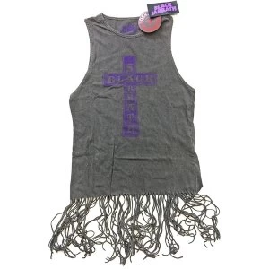Image of Black Sabbath - Vintage Cross Womens Large T-Shirt - Grey