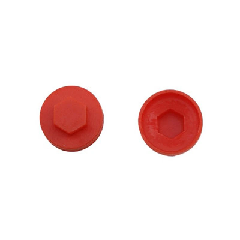 Image of Jcp Fixings Poppy Red Cover Caps - 19mm - Fjmfc19Pr - Box Of 1000
