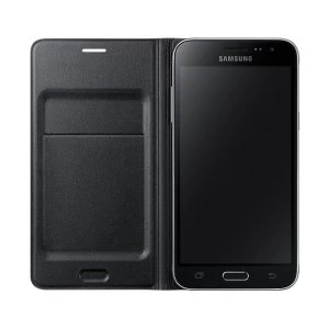 image of Samsung EF-WJ320PBEGWW Galaxy J3 2016 Flip Wallet Cover - Black