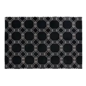 image of JVL Mega Mat, 50x75cm, Octagon Pattern - Black