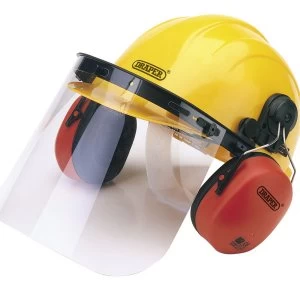 image of Draper Safety Helmet With Ear Muffs And Visor