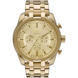 Mens Diesel Split Chronograph Gold-Tone Stainless Steel Watch