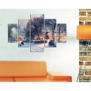 Image of ST153 Multicolor Decorative MDF Painting (5 Pieces)
