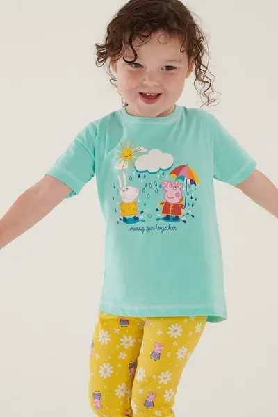Image of Regatta Jersey Coolweave 'Peppa Pig' Short Sleeve T-Shirt Light Blue