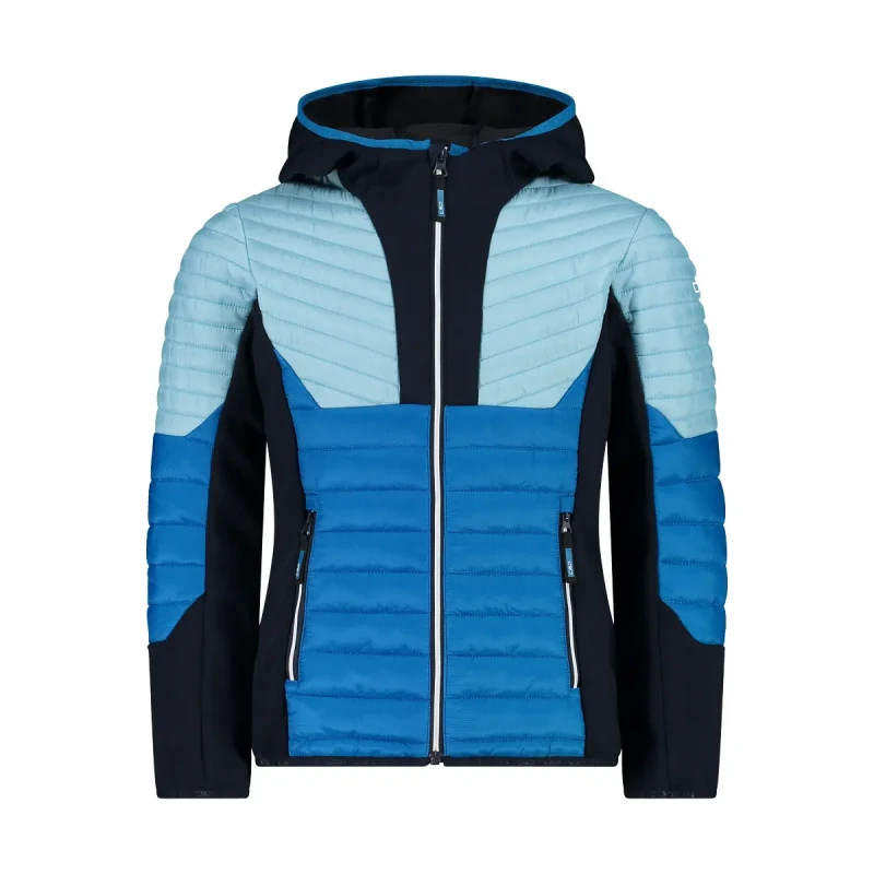Image of CMP Hybrid hooded puffer jacket for girls CMP Bleu Female 8 ans