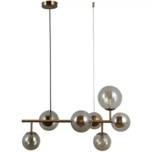 image of Italux Frontera Modern 7 Light Bar Pendant Ceiling Light, G9