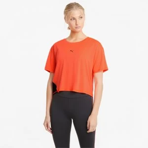 image of PUMA Cooladapt Womens Running T-Shirt, Lava Blast, size Large, Clothing