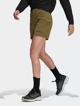 Image of adidas Terrex Zupahike Hiking Shorts, Black, Size 10, Women