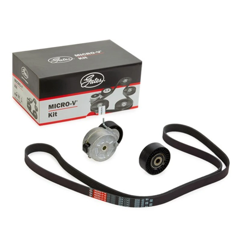 Image of GATES K056PK1745 V-ribbed belt set Micro-V Stretch Fit V-Ribbed Belt Set (542)