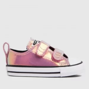 Converse Pink 2v Lo Iridescent Trainers Toddler