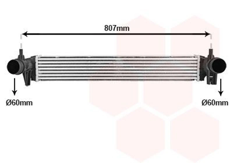 Image of VAN WEZEL Intercooler VAN WEZEL 03014705