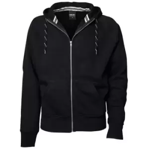 image of Tee Jays Mens Full Zip Hooded Sweatshirt (S) (Black)