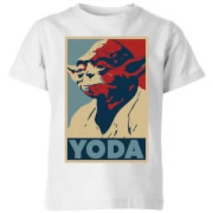 image of Star Wars Yoda Poster Kids T-Shirt - White - 11-12 Years