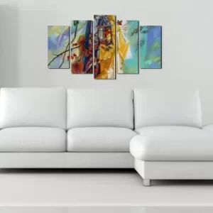Image of 5ABSMDF-86 Multicolor Decorative MDF Painting (5 Pieces)