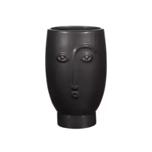 Image of Sass & Belle Face Vase Matt Black