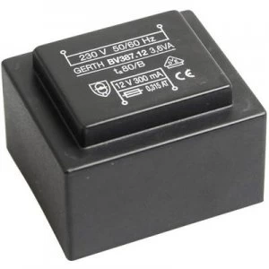 Image of PCB mount transformer 1 x 230 V 1 x 6 V AC 3.60 VA 600 mA