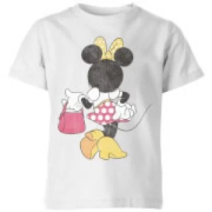 image of Disney Minnie Mouse Back Pose Kids T-Shirt - White - 11-12 Years