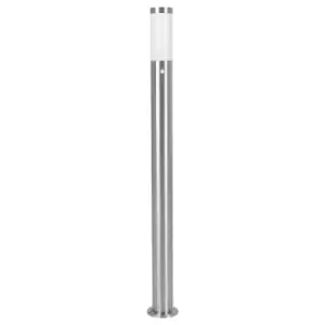 Image of IP44 Outdoor Bollard Light PIR Sensor Stainless Steel 12W E27 1100mm Lamp Post