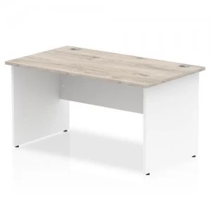 Image of Trexus Rectangular Desk Panel End Leg 1400x800mm Grey OakWhite Ref