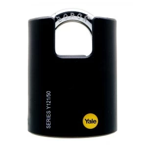 image of Yale Black Jacket Brass Padlock 40mm