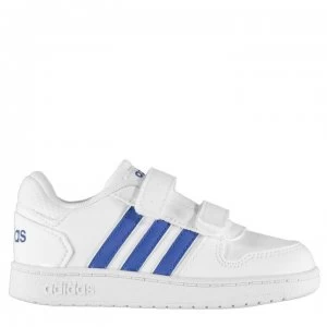 image of adidas Hoops 2.0 Trainers Infant Boys - White/Blue