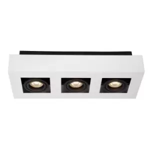 Image of Xirax Modern Ceiling Spotlight - LED Dim to warm - GU10 - 3x5W 2200K/3000K - White