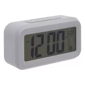 image of Premier Housewares LCD Digital Alarm Clock - Grey