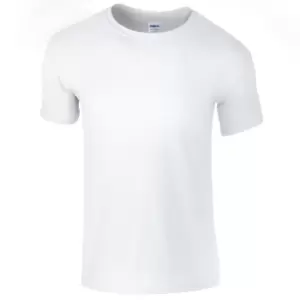 Image of Gildan Mens Short Sleeve Soft-Style T-Shirt (L) (White)