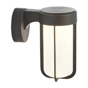 Image of Merano Benevento Outdoor Integrated LED Wall Lamp Brushed Bronze Finish & Frosted Glass IP44