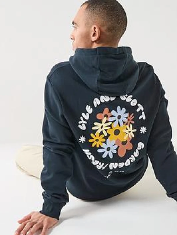 Image of Lyle & Scott Sweatshirt Lyle & Scott Nature Graphic Bleu Male S