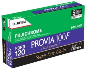 image of Fuji Provia 100F Professional - RDP III 120 Roll - Colour Reversal Slide Film - 5 PACK - EXPIRED 07.2020