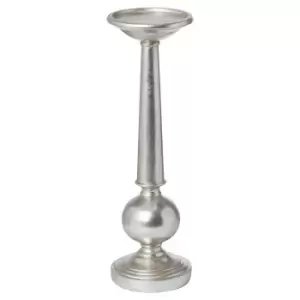 image of Antique Silver Small Column Candle Stand