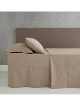 image of Catherine Lansfield Non-Iron Percale Extra Deep Fitted Sheet In Natural