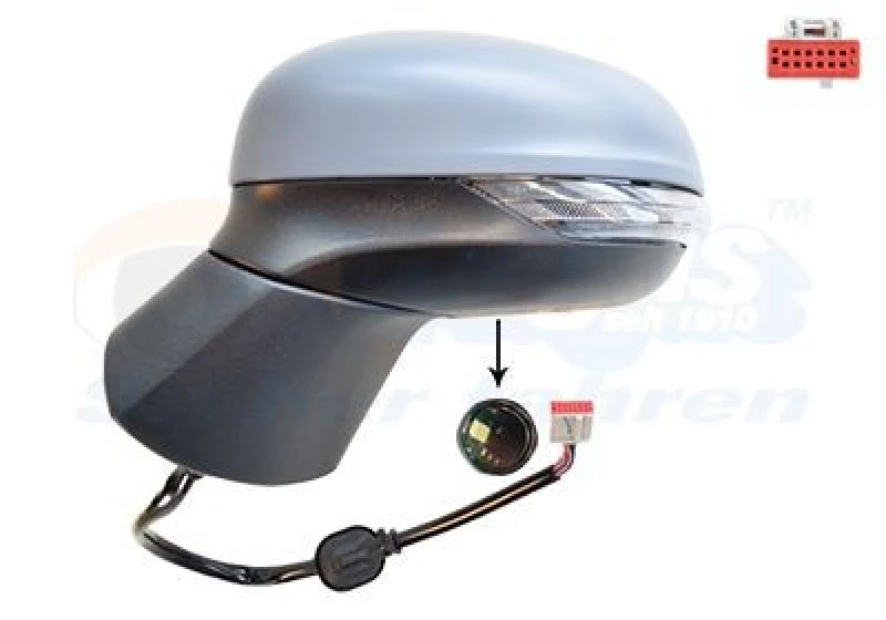 Image of VAN WEZEL Wing mirror VAN WEZEL 1853817