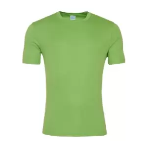 image of AWDis Just Cool Mens Smooth Short Sleeve T-Shirt (M) (Lime Green)