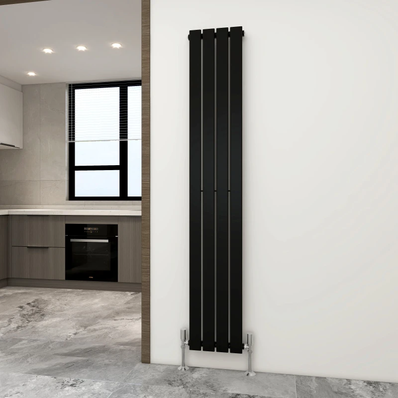 Image of MCC DIRECT 1800 x 272mm Single Designer Flat Panel Central Heating Radiator MATT BLACK HS3123
