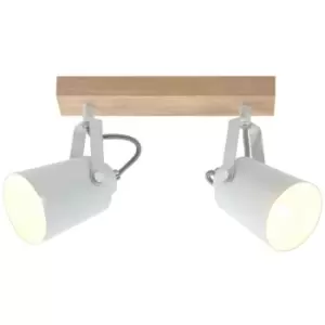 image of Cristal Record Lighting - Cristal Dera Track Light 2xE14 Natural Wood