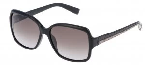 Furla Square Sunglasses Black with Smoke Lens.