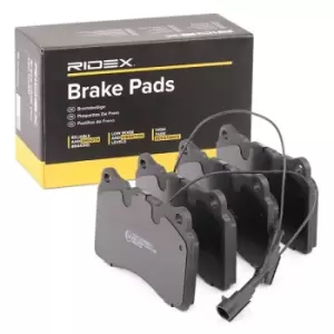 Image of RIDEX Brake pad set 402B0216 Brake pads,Brake pad set, disc brake VOLVO,ALFA ROMEO,LANCIA,V70 II (285),S60 I (384),159 Sportwagon (939),147 (937)