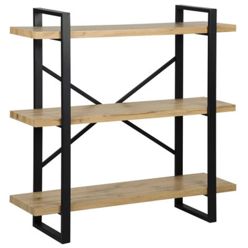 Image of Beliani 3 Tier Shelving Unit Timber 111cm Light Brown