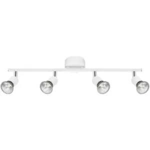 image of Netlighting Merano Fayetteville 4 Light Ceiling Spotlight Bar Matt White Metal G