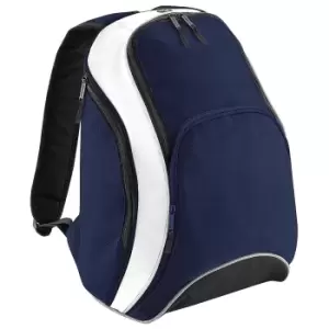 image of Bagbase Teamwear Backpack / Rucksack (21 Litres) (One Size) (French Navy/White)