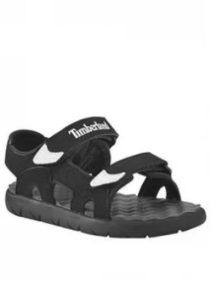 image of Timberland Perkins Row 2 Strap Sandal, Black, Size 5 Younger